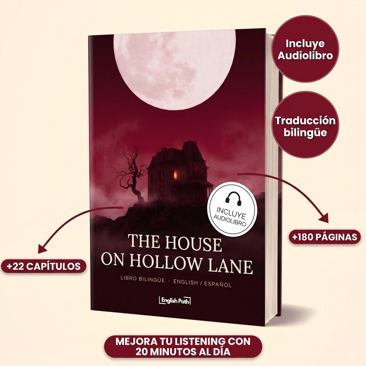 🎁 Libro Bilingüe + Audiolibro | The House on Hollow Lane (100% off)